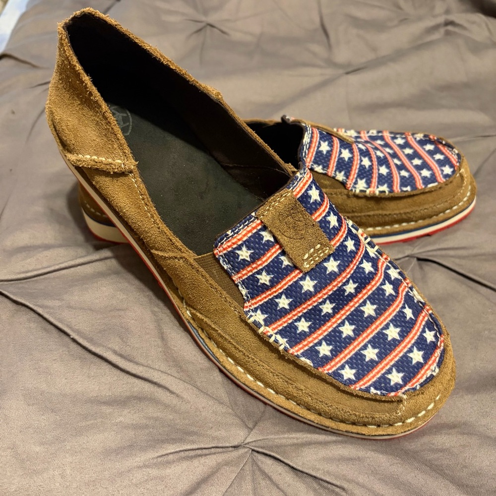 Ariat Red, White, and Blue Slip-on Shoes